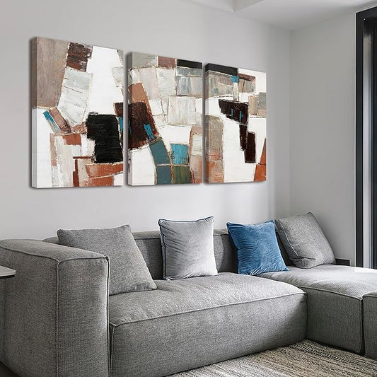 Canvas Wall Art Decor Large Wall Art Pictures for Living Room Abstract Colorful Wall Art Decor Artwork for Walls Abstract Canvas Art Wall Decor Art Work For Room Office Home Wall Decor 24" X 36" *3pcs