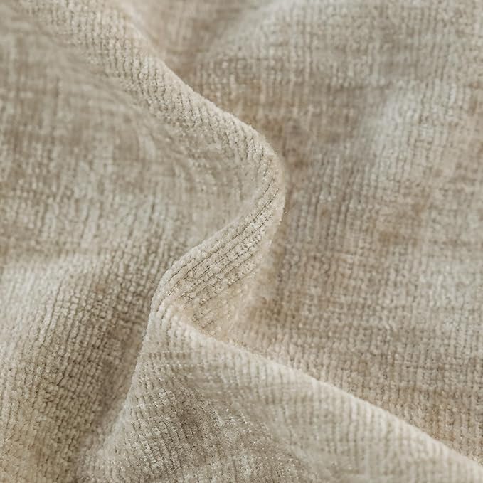 CaliTime Throw Pillow Covers Decorative 16 X 16 Inches Pack of 2 Cozy Chenille Cushion Cases for Couch Sofa Bed Living Room Home Light Taupe