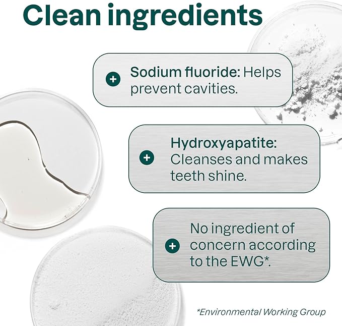 ATTITUDE Whitening Toothpaste with Fluoride, Peppermint Flavor, Vegan & Cruelty-Free, Sugar-Free, Plant & Mineral-Based Ingredients, Clean Oral Care, 4.2 Oz