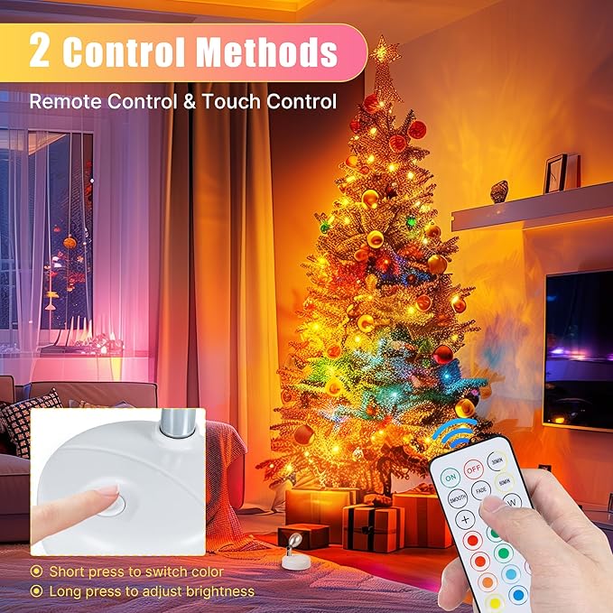 4 Pack Battery Operated Spot Lights Indoor, 13 Color Plant Uplighting Decor, Wall Lights for Pictures, Display for Tree Artwork Bookshelf