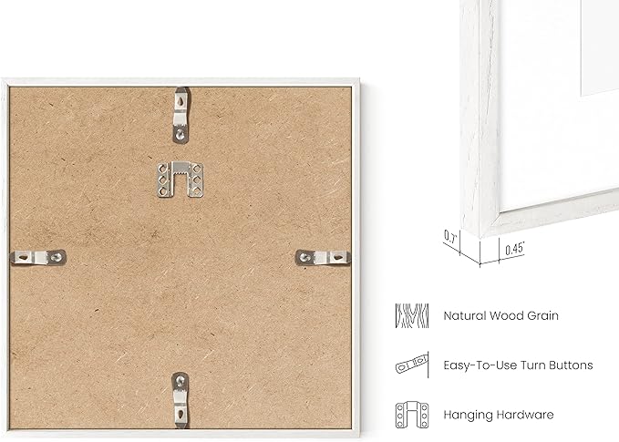 HAUS AND HUES White Square Frame Set of 1-10x10
