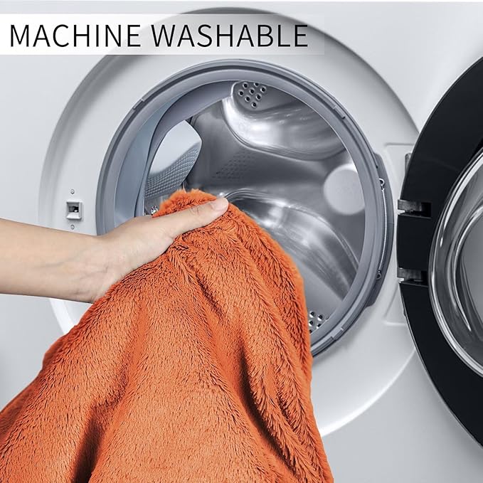 Bean Bag Chair for Adults 7FT,Soft Removable Cover for Teens/Girls Bedroom,Fluffy Giant Round Floor Beanbag Lounger Chairs (No Filler,Orange)