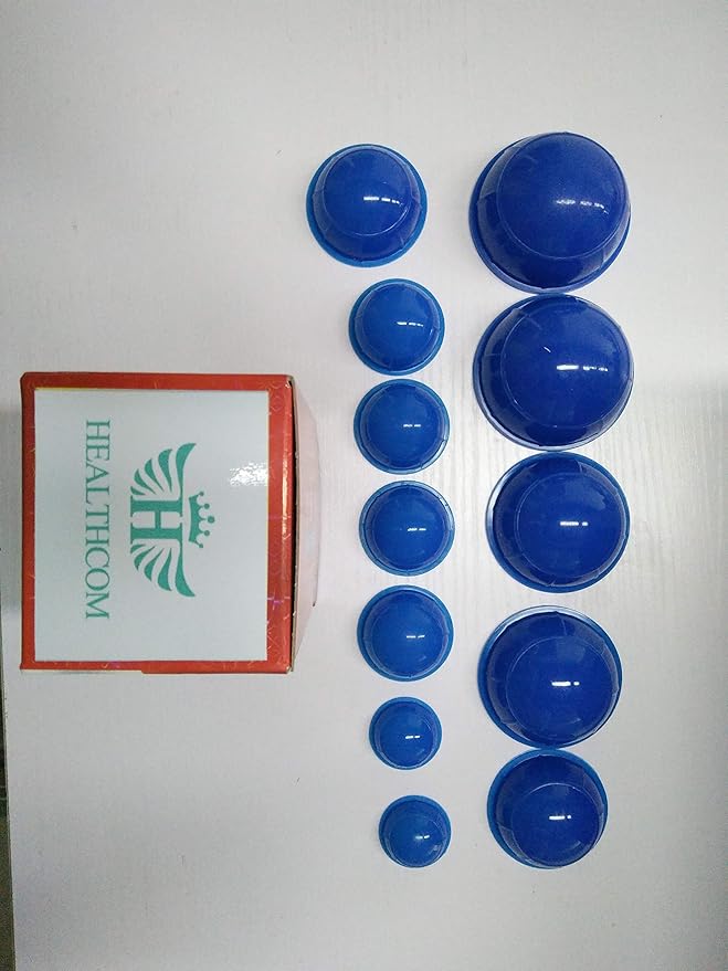 12 Pcs Silicone Massage Cupping Set Vacuum Cupping Acupuncture Cupping Therapy Set Professional Body Massage Cup Set Vacuum Massage Cupping for Pain Relief Muscle Relaxation,Pack of 12
