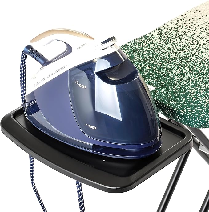 Brabantia - Ironing Board C - Extra Large Steam Unit Holder - Adjustable in Height - Non-Slip Rubber Feet - 100% Fair Trade Cotton Cover with Foam Layer - Foldable XL Unit - New Dawn - 49 x 18 inches