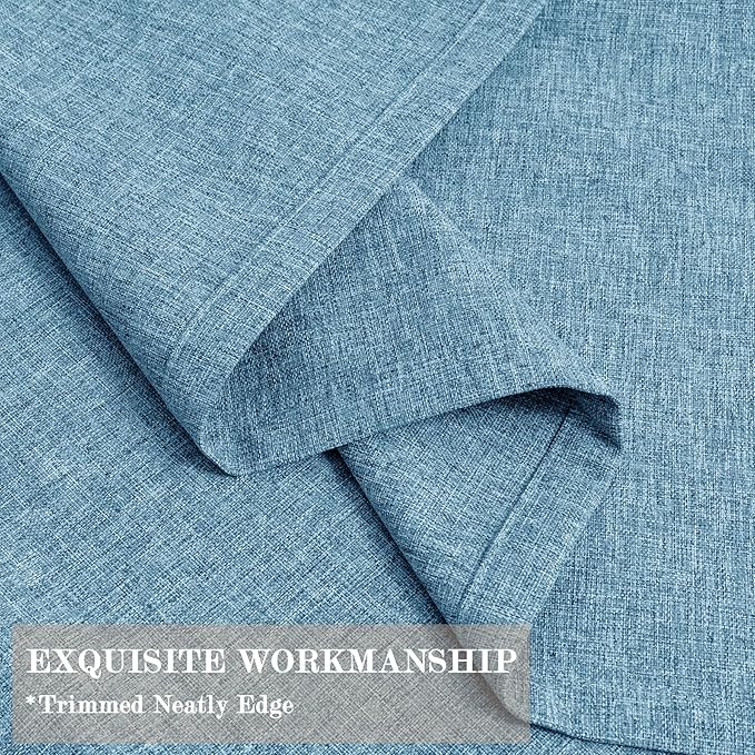 150 Inches Extra Wide Room Divider Draperies, Pinch Pleat Drapes, Absolutely Blackout Sliding Door Drapery, Total Privacy Ceiling Track Curtains, 150" W by 102" L, Blue (1 Panel)