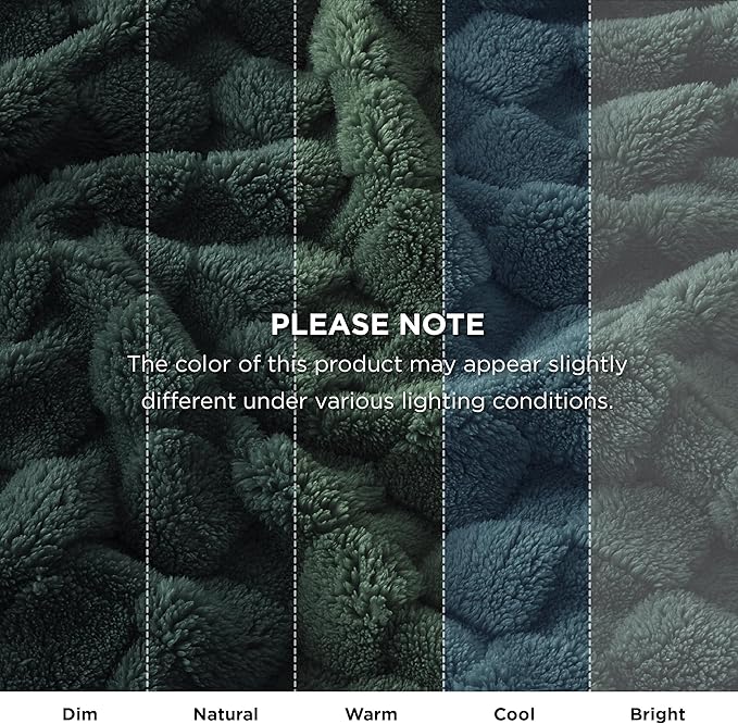 Bedsure GentleSoft Blankets Queen Size for Bed - Super Soft Cozy Blanket for Women Men Girls, Large Fuzzy Fleece Throw for Bedroom Decor, Dark Green, 90x90 Inches