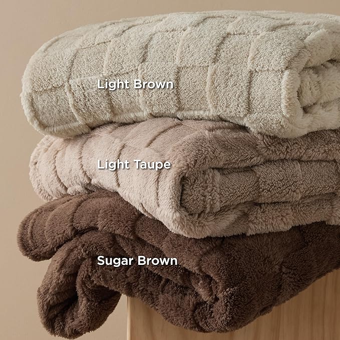 Bedsure GentleSoft Twin Blanket for Bed Dark Brown - Super Soft Cozy Blankets for Women Men Girls, Cute Fuzzy Fleece Throws for Bedroom Couch, 60x80 Inches