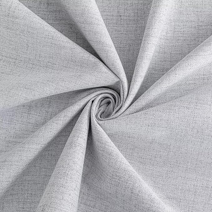 Blackout Curtains 90 Inch Length 2 Panels Set, 100% Black Out Textured Thermal Curtains, Grommet Privacy Light Blocking Drapes for Living Room Bedroom Luxury Deco(52W × 90L inch, Off-White)