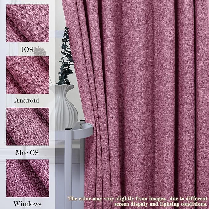 120" Wx96 L Linen Room Divider Drapes for Doorway/Glass Window/Sliding Door/Patio, Extra Wide Pinch Pleated Full Blackout Curtains for Girls Boys Teen Kids Room, 1 Panel, Lilac