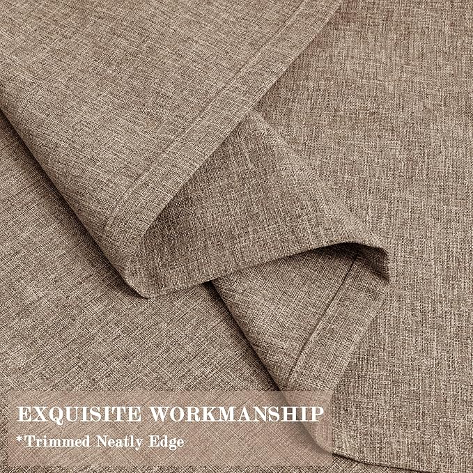 150 Inches Extra Wide Room Divider Draperies, Pinch Pleat Drapes, Absolutely Blackout Sliding Door Drapery, Total Privacy Ceiling Track Curtains, 150" W by 84" L, Taupe (1 Panel)