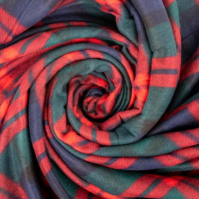 50x60 Throw Blankets, Plaid Fleece Throw Blankets for Bedroom, Couch, Livingroom, Chair, Pets, Outdoors