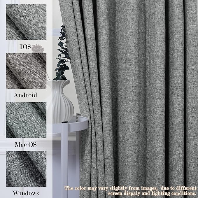 150 Inches Extra Wide Room Divider Draperies, Pinch Pleat Drapes, Absolutely Blackout Sliding Door Drapery, Total Privacy Ceiling Track Curtains, 150" W by 102" L, Mid Grey (1 Panel)