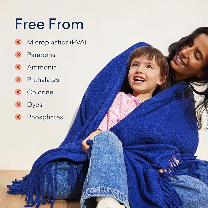 BLUELAND Laundry Detergent Tablets, 120 Count, Spring Bloom Scent, Plastic-Free Eco-Friendly Pods, Sheets, Liquid Alternative - Safe for Sensitive Skin, Gentle