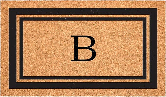 Calloway Mills 152962436B Black Border 24" x 36" Monogram Doormat, (Letter B)